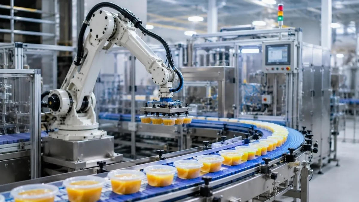 Une installation automatisée dans le domaine de l'agroalimentaire