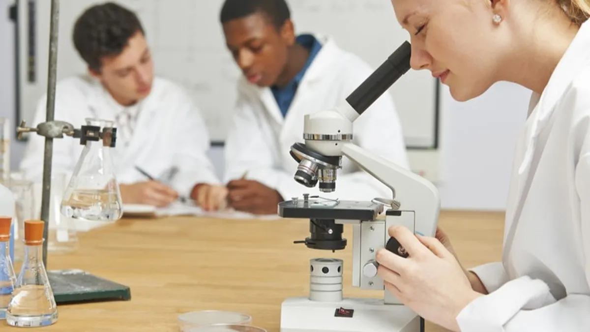 Utilisation d’un microscope pour l’analyse d’un échantillon dans un environnement de laboratoire
